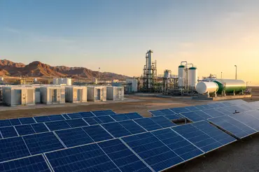 Solar power, battery storage and green hydrogen facility